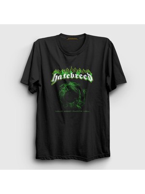 Presmono Unisex Siyah Doom Hatebreed T-Shirt