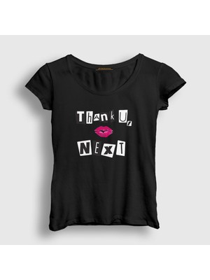 Presmono Kadın Siyah Next Ariana Grande T-Shirt