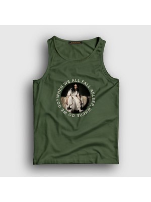 Presmono Unisex Haki Asleep V2 Billie Eilish Atlet