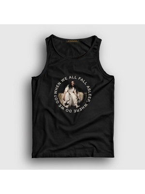 Presmono Unisex Siyah Asleep V2 Billie Eilish Atlet