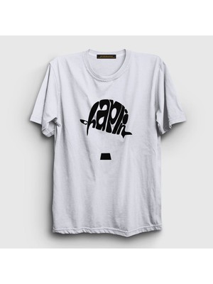 Presmono Unisex Beyaz Hat Charlie Chaplin T-Shirt
