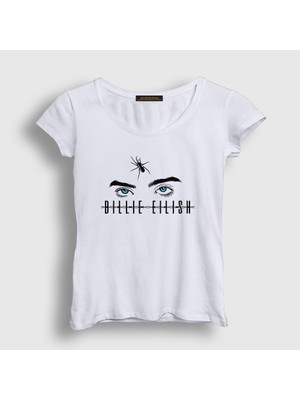 Presmono Kadın Beyaz Spider Billie Eilish T-Shirt