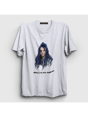 Presmono Unisex Beyaz PO Billie Eilish T-Shirt