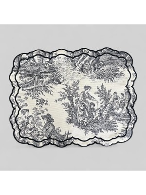 Denef Home Toile De Jouy - Amerikan Servis Siyah - 35X45 cm 1 Adet