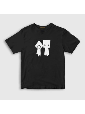 Presmono Unisex Çocuk Siyah Six And Mono Little Nightmares T-Shirt