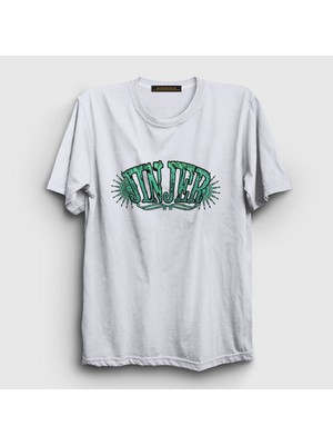 Presmono Unisex Beyaz Logo V2 Jinjer T-Shirt