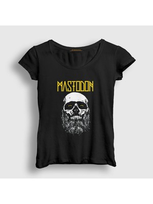 Presmono Kadın Siyah Admat Mastodon T-Shirt