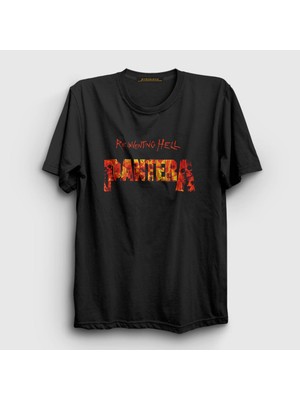 Presmono Unisex Siyah Hell Pantera T-Shirt