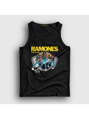 Presmono Unisex Siyah Road To Run Ramones Atlet