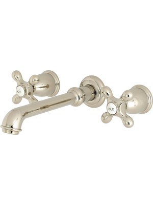 Ozka Concept Brass KS7126AX English Country 20,32 cm Merkez Duvara Monte Gemi Lavabo Musluğu, Cilalı Ni