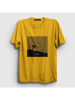 Presmono Unisex Sarı Beach The Neighbourhood T-Shirt