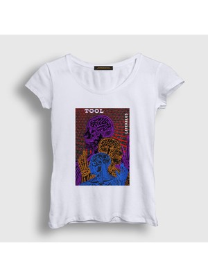 Presmono Kadın Beyaz Lateralus V2 Tool T-Shirt
