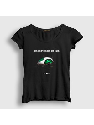 Presmono Kadın Siyah Parabola Tool T-Shirt