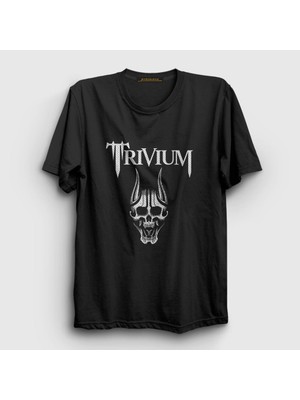 Presmono Unisex Siyah Skull V2 Trivium T-Shirt