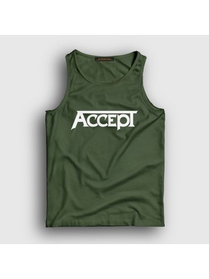 Presmono Unisex Haki Logo Accept Atlet