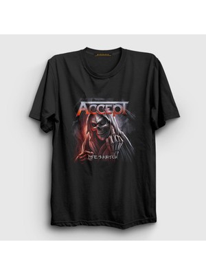 Presmono Unisex Siyah Reaper Accept T-Shirt