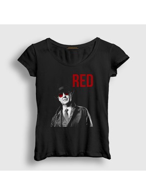 Presmono Kadın Siyah Red The Blacklist T-Shirt