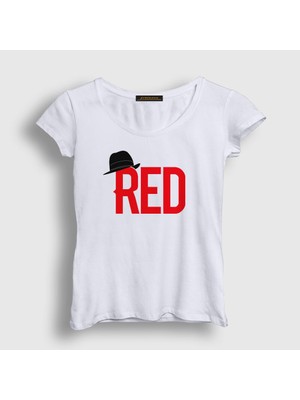 Presmono Kadın Beyaz Hat The Blacklist T-Shirt
