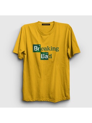 Presmono Unisex Sarı Logo Breaking Bad T-Shirt