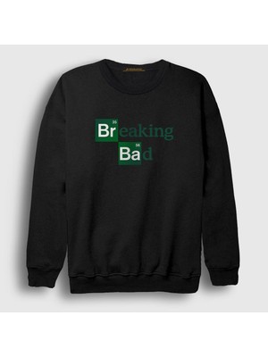 Presmono Unisex Siyah Logo Breaking Bad Sweatshirt