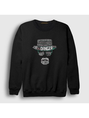 Presmono Unisex Siyah Wordart Breaking Bad Sweatshirt