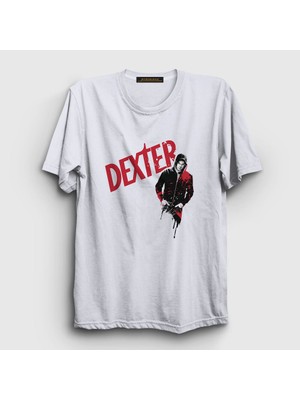 Presmono Unisex Beyaz Dexter T-Shirt