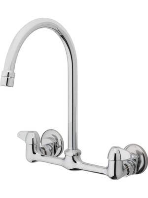 Ozka Concept Homewerks 3190-40-CH-BC-Z Iki Saplı Yüksek Ark Duvara Monte Mutfak Bataryası