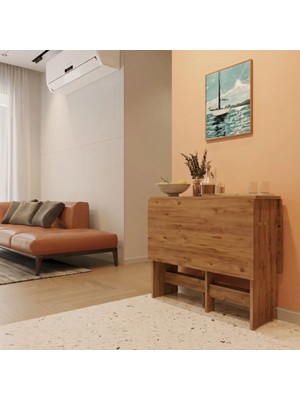 Ankara Orman Ürünleri Pratik Katlanır Mutfak Yemek Çalışma Masası - 6 Kişilik - %100 Mdf