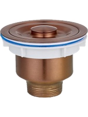 Crauf Çift Gözlü Eviye Sifon Takımı 9031 Royal Bronze (Bakır)