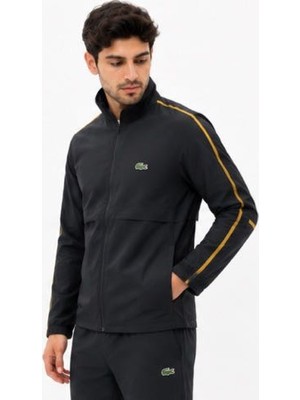 Lacoste Şeritli Siyah Regular Fit Eşofman Takımı