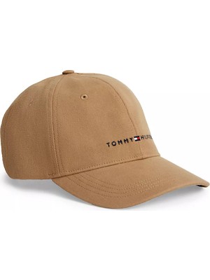 Tommy Hilfiger Erkek Logo Imzalı Nefes Alabilir Pamuklu Kahverengi Şapka AM0AM14511-RBC