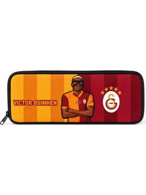 Galatasaray Tek Gözlü Erkek Çocuk Kırmızı Okul Kalem Çantası/kalemlik - 26950