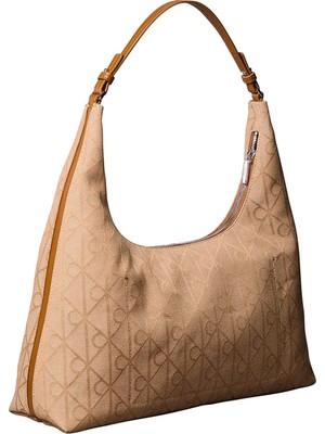 Calvin Klein Siyah Kadın Omuz Çantası Emblem Jacquard Shoulder Bag