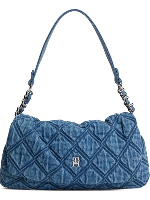 Tommy Hilfiger Mavi Kadın Omuz Çantası Th Femınıne Shoulder Bag Denım