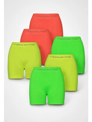 Formactive Erkek Boxer Dikişsiz Likralı Set - 6'lı Set & Mikrofiber Esnek Iç Giyim 4400TAKIM6LI