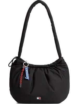 Tommy Hilfiger Siyah Kadın Omuz Çantası Tjw Icon Charms Hobo