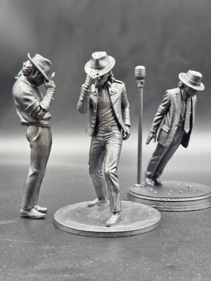Michael Jackson Ikonik 3'lü Figür Seti - Metalik Boyalı