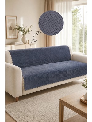 Sevim Kaymaz Taban Peluş Koltuk Örtüsü - Wellsoft Koltuk Örtüsü - 170X210 cm - Bej