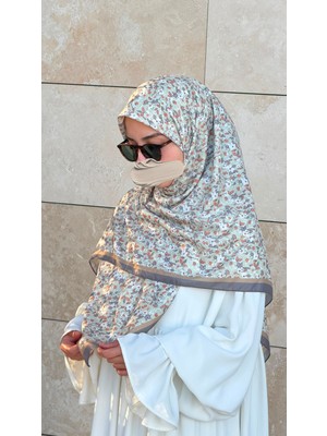 Qalortex Scarf Meyra Desen B.boy Eşarp - Suyeşili
