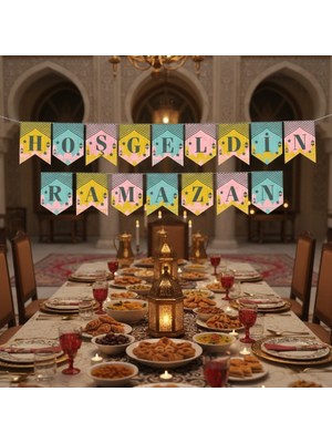 ALK Ramazan Renkli Banner Süs - Hoşgeldin Ramazan