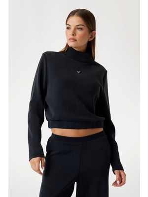 Guess Yüksek Yakalı Sweatshirt V4YQ05KCAY2