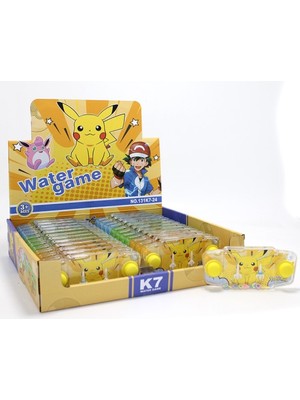 Emin Pikachu Baskılı Sulu Oyun - Şeffaf Gövdeli Dikdörtgen El Konsolu Su Oyunu Emin Najmaddin