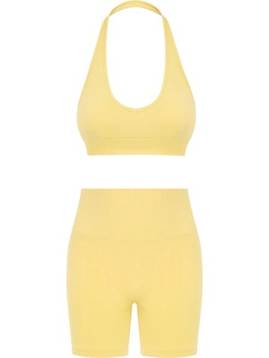 Formactive Sarı Büstiyer ve Push Up Şort Takım 1940-1955