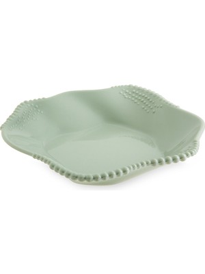 Jumbo Maris Melamin Mint Yeşili Çukur Tabak 21.7X21.4X4.3 cm 6 Parça Yemek Takımı