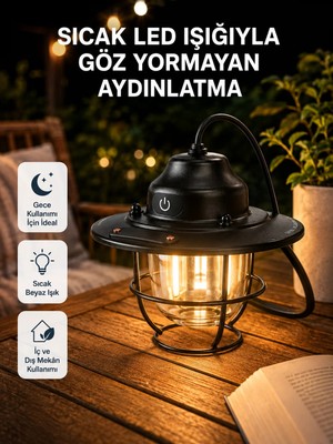 Aparim Taşınabilir Retro Çam Konisi Kamp Lambası Gece Işığı Su Geçirmez