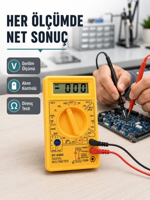 Aparim Profesyonel Dijital Multimetre Volt Amper Direnç Ölçümü Yeni Nesil