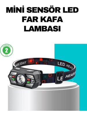 Aparim Hareket Sensörlü Şarjlı LED Far Suya Dayanıklı Çok Modlu