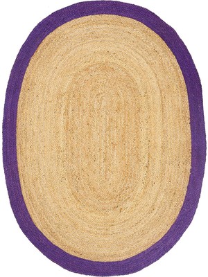 Asitan Agra Jute Purple 120X180 Oval Salon Halısı