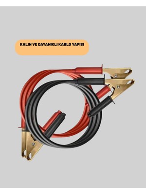 Aparim 1200 Amper Akü Takviye Kablosu 2 Metre Bakır Uçlu
