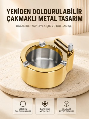 Aparim Duman ve Koku Giderici Hava Temizleyici Küllük 2 Katmanlı Filtreli